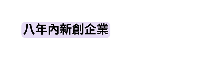 八年內新創企業
